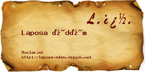 Laposa Ádám névjegykártya