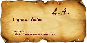 Laposa Ádám névjegykártya